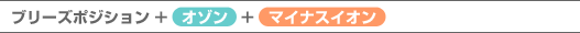 ブリーズポジション+オゾン+マイナスイオン