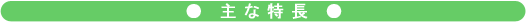 主な特長
